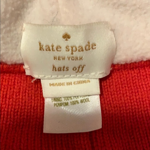 Kate Spade Red Winter Hat - Picture 2 of 2